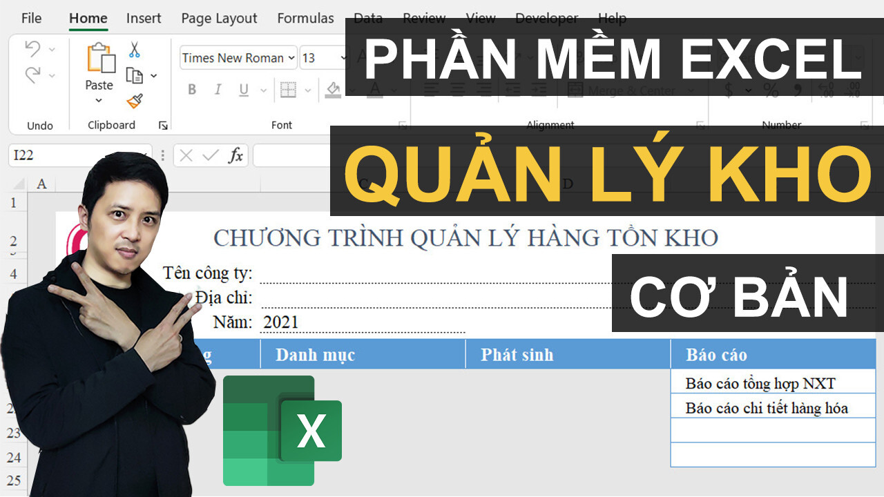 File mẫu: Phần mềm quản lý kho nhập xuất tồn bằng file Excel